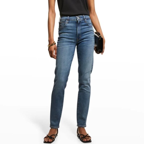 SLVRLAKE Denim - SLVRLAKE Roxy High Rise Slim Straight Leg Jeans